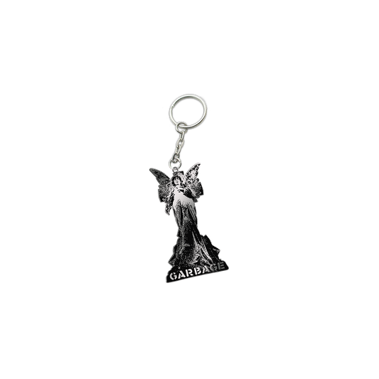Silver & Enamel Angel Keychain