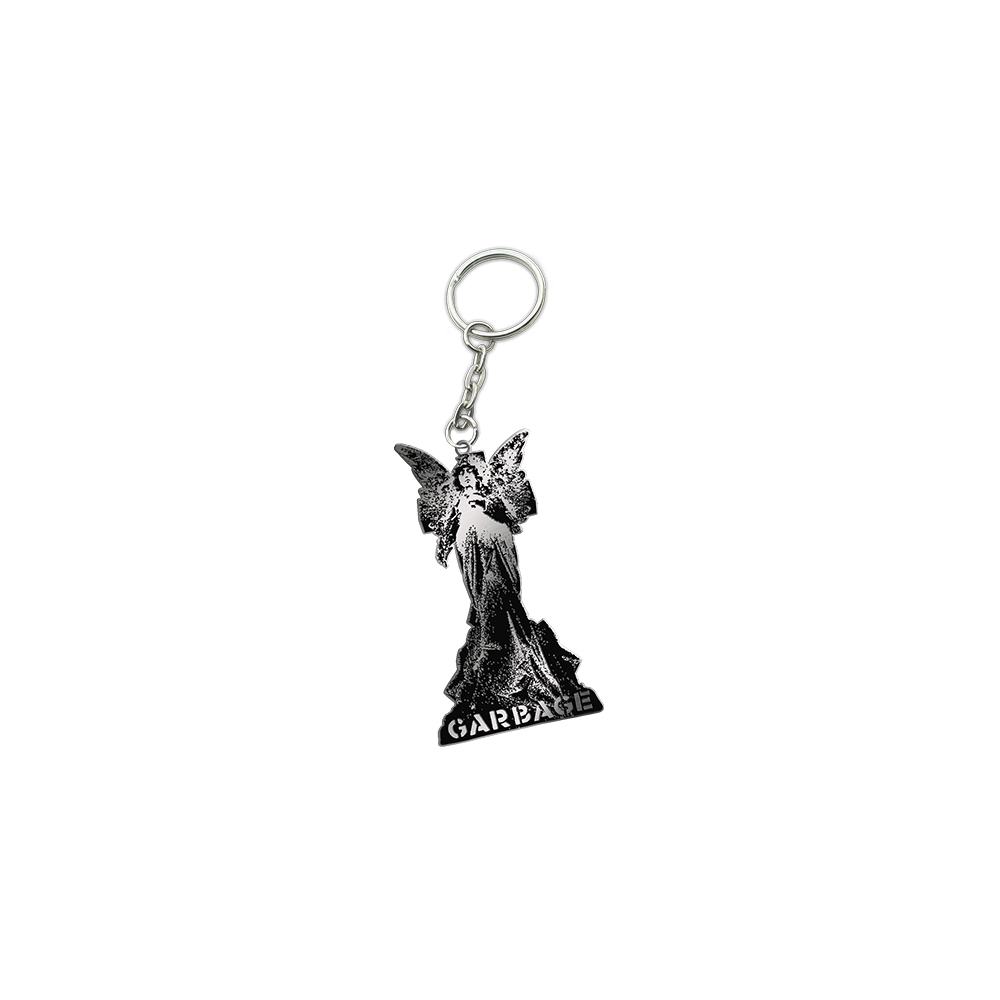 Keychain featuring a winged figure with ’GARGANO’ inscribed at the base.