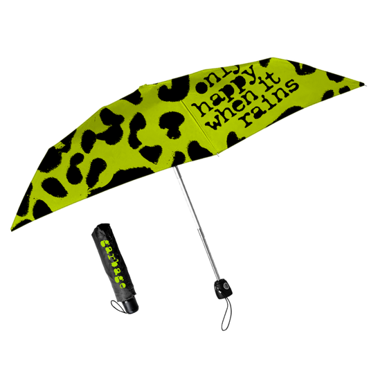 Only Happy When It Rains Leopard Umbrella