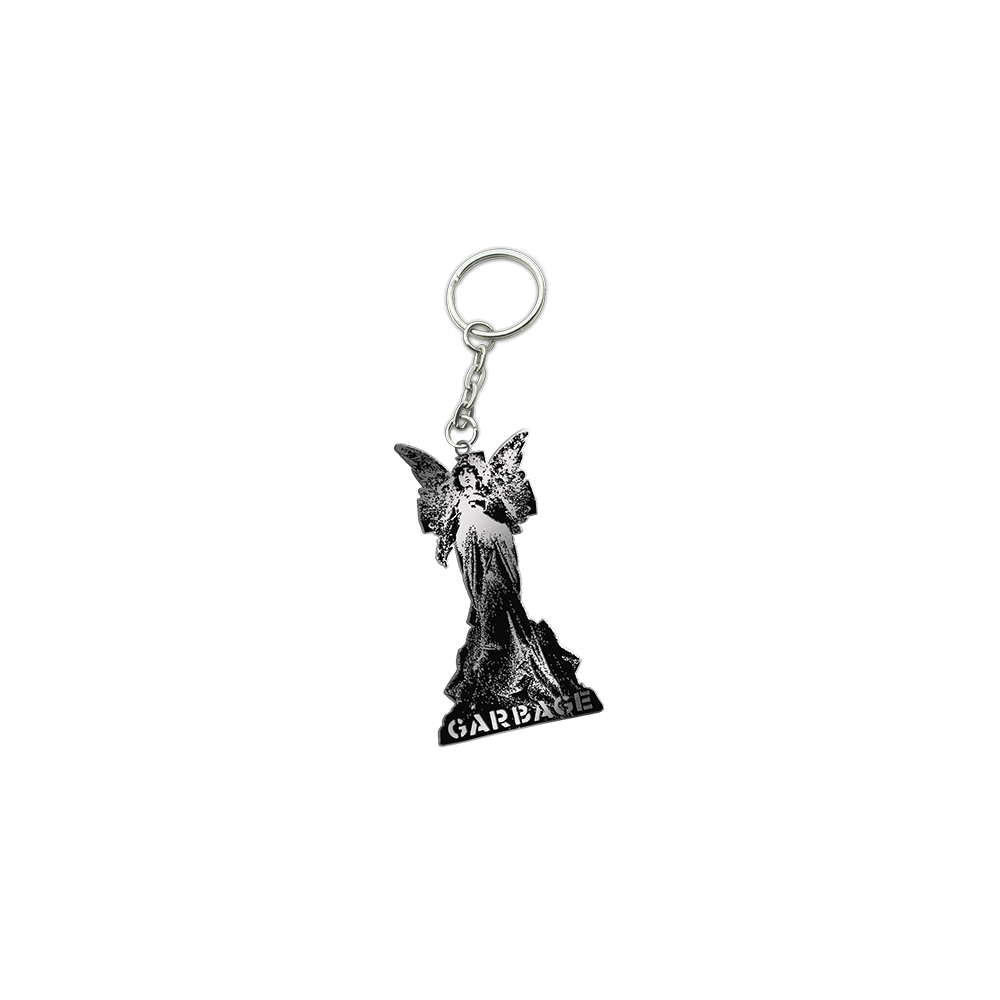 Silver & Enamel Angel Keychain